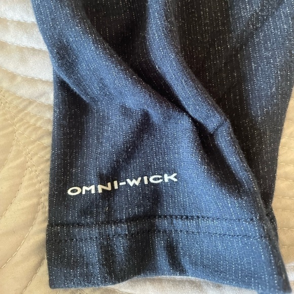 COLUMBIA Omni-Wick 1/4 Zip Blue Size Large - Picture 8 of 8